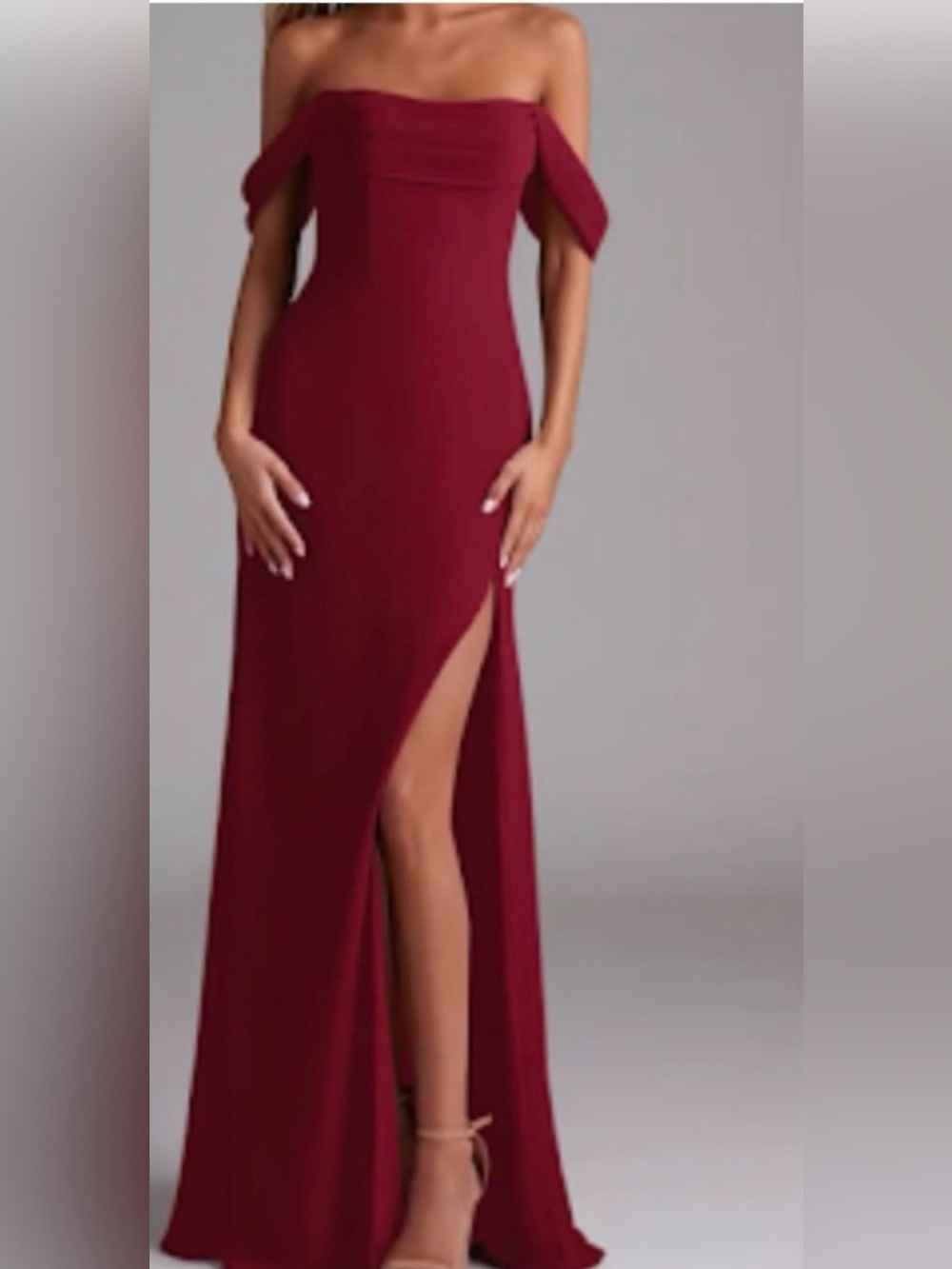 Azazie Red Bridesmaid Dress in Burgundy